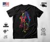 Horse Portrait Neon Graphic T-Shirt Black Unisex S-2XL