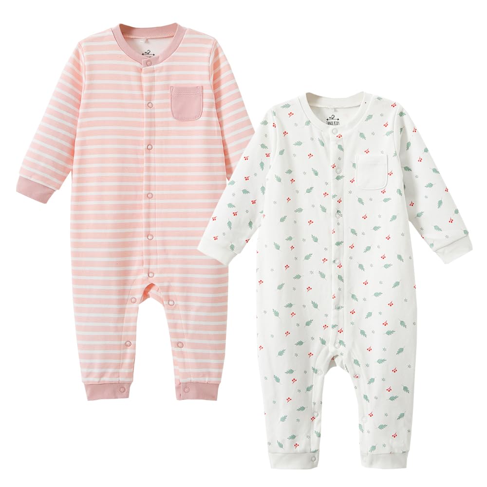 Baby nest Baby Long Sleeve Newborn Baby Nordic Style Set of Size Months Clothes, Coveralls, Rompers, Pajamas, Girls, Loungewear, Cute, 100% Cotton,