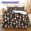 Cartoon-Hundemuster Bettwäsche, Steppbett-Set Bettbezug Kissenbezug Zuhause Geburtstagsgeschenk (1 Bettbezug + 2 Kissenbezüge, ohne Füllung)