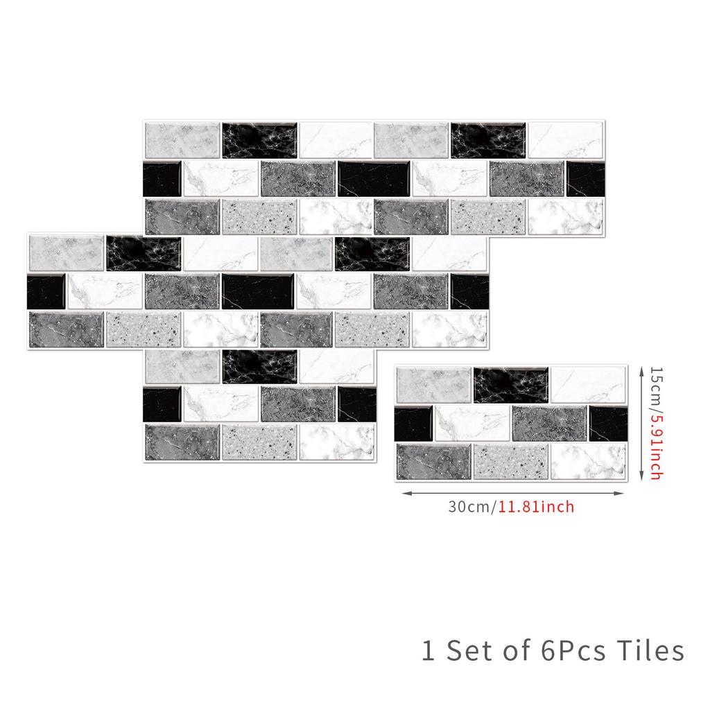 European Retro Classic Wall Sticker Self-Adhesive Waterproof And Oil-Proof Kitchen Bathroom Rental Room Renovation Tile Sticker