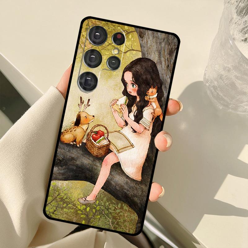 

Чехол для телефона «Дневник лесной девушки» для Samsung Galaxy S20 FE S21 FE S22 Ultra Note20 Note10 S8 S9 S10 Plus Galaxy S10 Plus