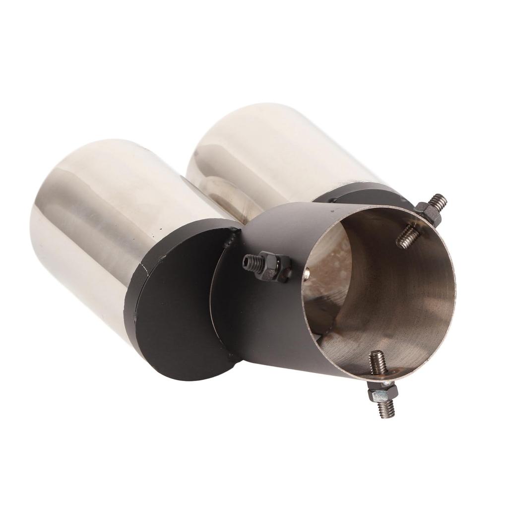 Muffler Cutter, Mini Car, Twin Exhaust Pipe, Qiilu Automotive Round Mouth Double Pipe Elbow