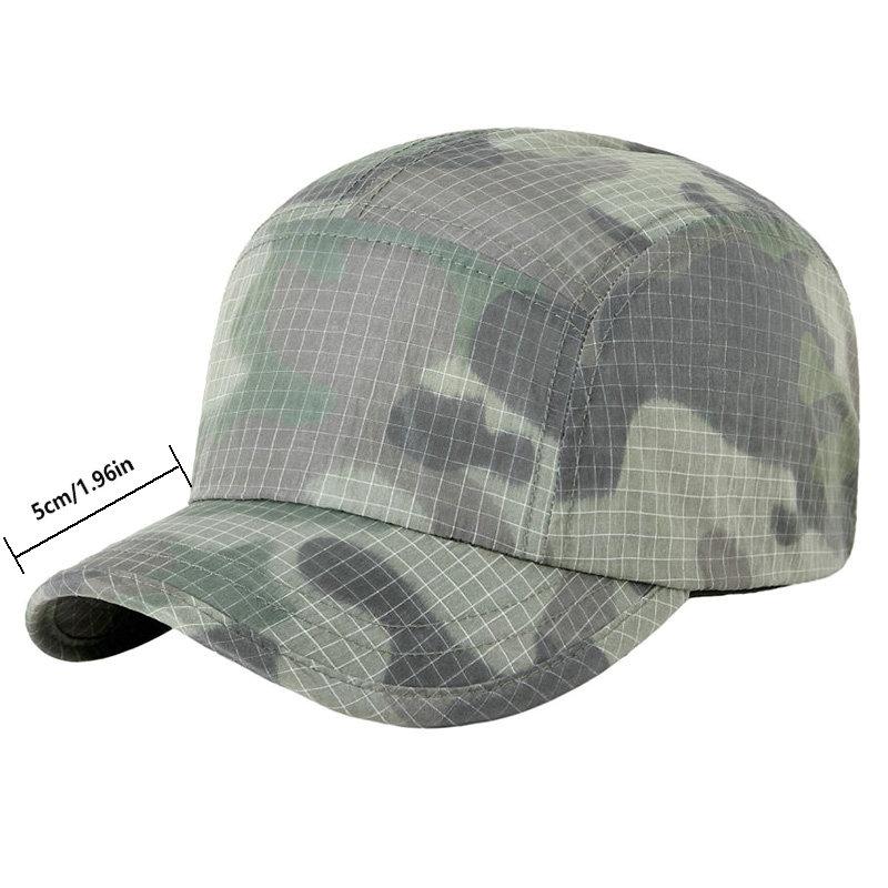 Summer Quick-dry Thin Short-brim Baseball Cap, Camouflage Soft-top Duckbill Hat, Unisex Sports Sun Hat, Outdoor Running Cap