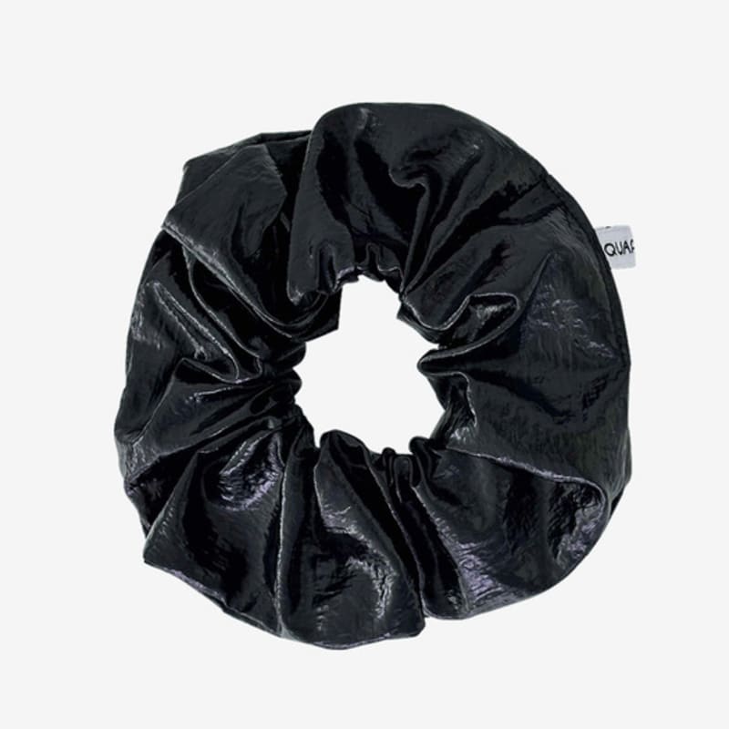 Quartevv Leather Scrunchie - Black