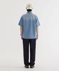 COVERNAT Washed Denim Half Shirt Light Blue