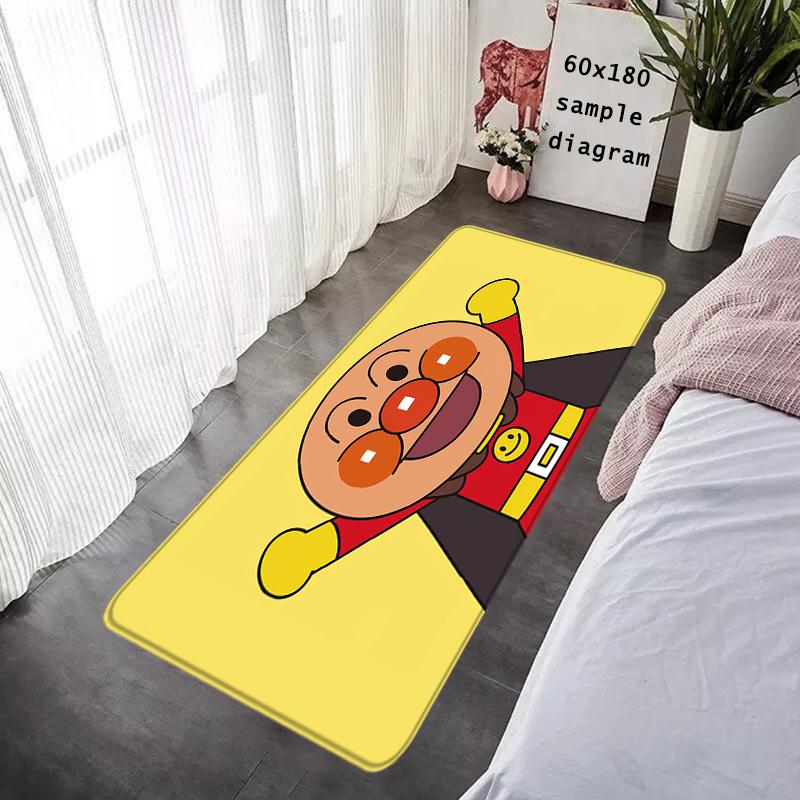 Foot Rug Welcome Floor Mat for Entryway Anpanman Cartoon Bathroom Hallway Carpet Kitchen Water Absorbed Rugs Fluffy Home Decor