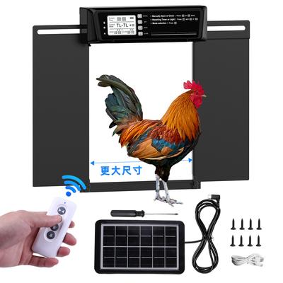 New Solar Powered Chicken Coop Door Remote Control Automatic Timer Light Sensor Chicken House Door