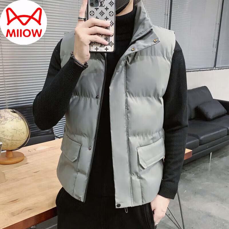 

Мужская повседневная куртка-жилет с воротником-стойкой и набивкой L