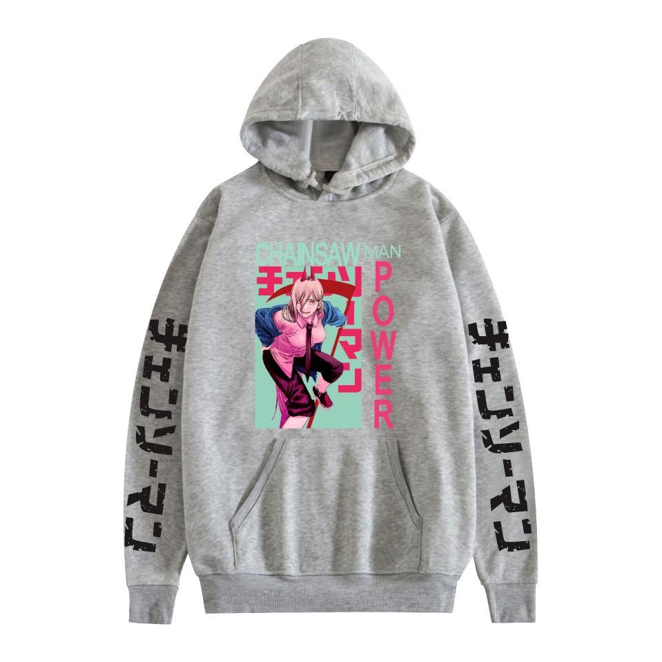 Chainsaw Man Otoño Invierno Forro Polar Ropa de Calle Tops Hombre Mujer Moda Sudaderas