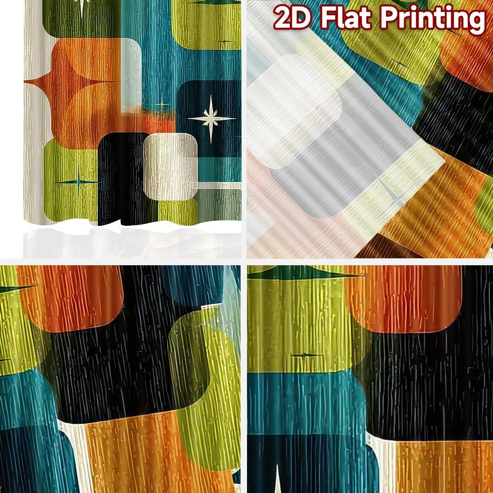 2D flat Photography Backdrop Background Banner Colorful Geometric Shapes 100% Polyester Family Party Decoration Perfect for
