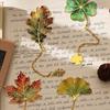 Exquisite Craft Leaf Bookmark Gilt-Edged Reading Bookmark Book Separator  Book Accessories
