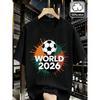 100% Baumwolle Rundhals Herren-T-Shirt Mit Fußball-Design, Im Stilvollen Retro-Look Und Im Bequemen, Atmungsaktiven Streetwear-Stil