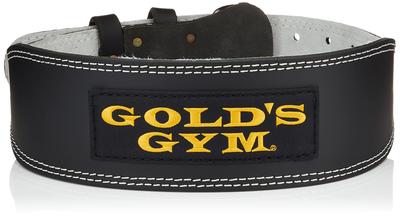 Leather Training Belt for Beginners To Advanced Strengthens Core Pressure and Prevents and G3368 Medium GOLD'S GYM's Ever-popular High-intensity