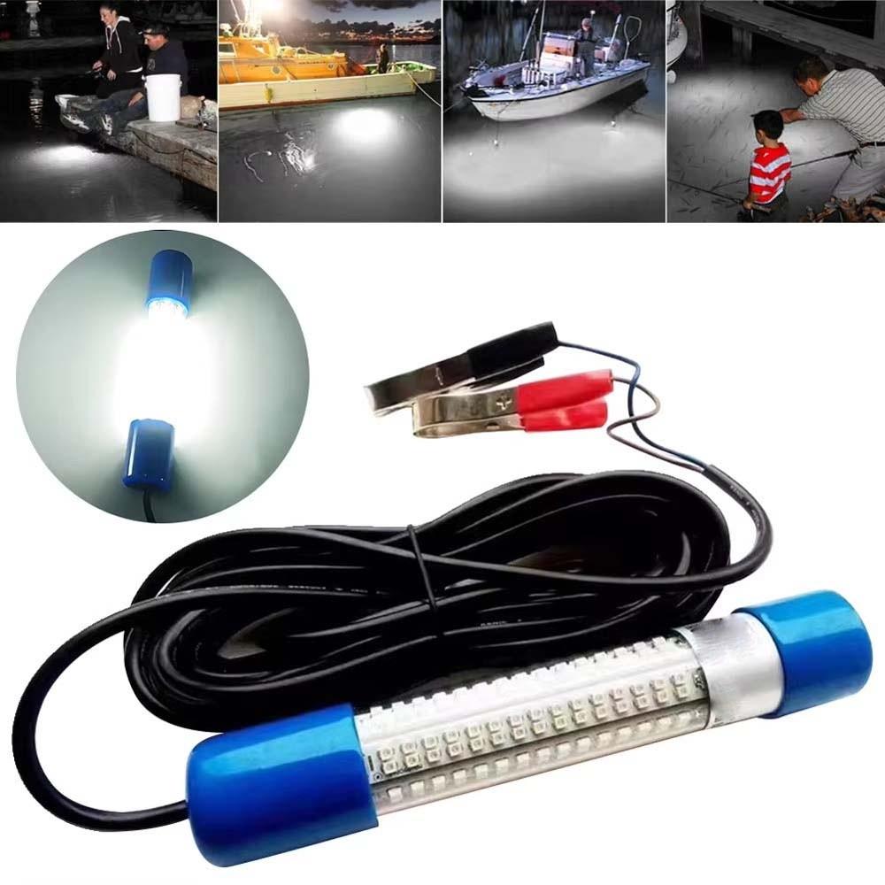 30W Lures Finder Lamp Portable Submersible Boat Lamp Underwater Fishing Light  Camping