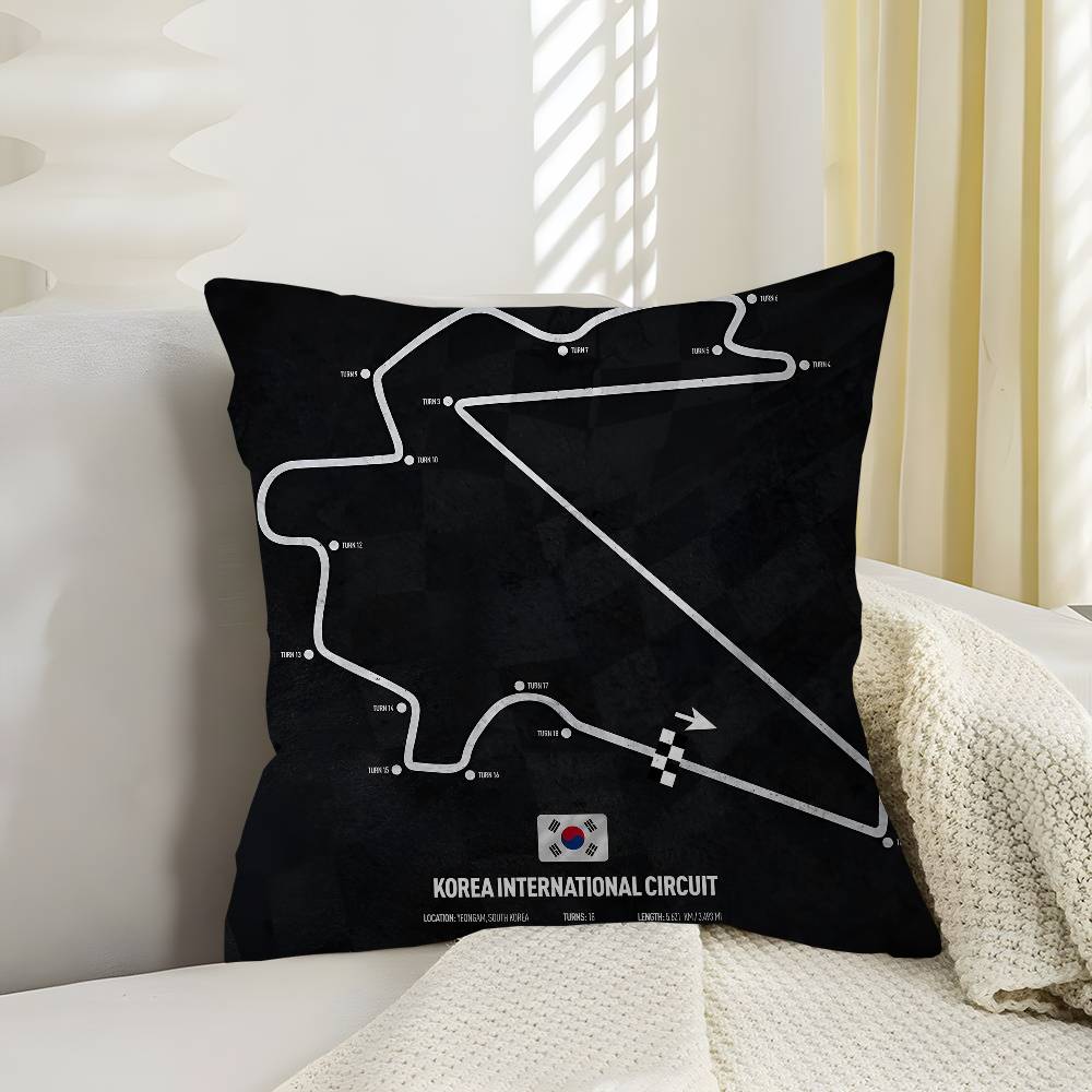 F1 Track Personalized Pillow Cover Kids Bedroom Wild Party Decor Pillowcase Kid Birthday Shower Gift