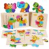 Wooden Cartoon Animal & Transport Puzzle for Toddlers, Educational Toy for Ages 2-3