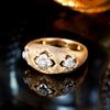 Vintage Court Hollow Brushed Ring 925 Sterling Silver Girls' High-end Light Luxury Ring
