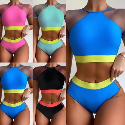 Costume da bagno bikini sexy a vita alta con fasciatura da donna