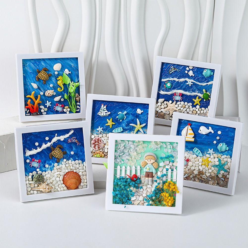 

Дерев яна рамка DIY фоторамка набір для картин крем-клей рамка для картини розмальовка іграшка 9