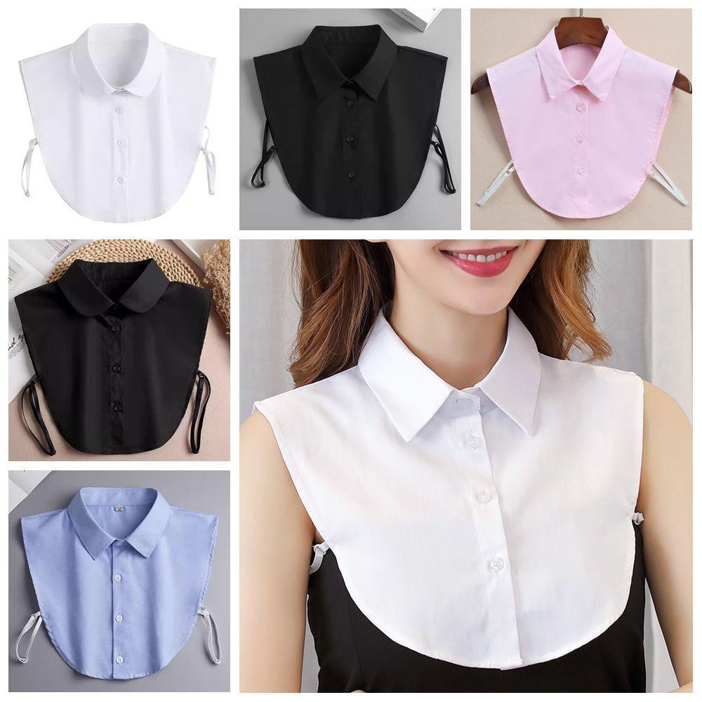 Versatile Half Shirt Style Fake Collar Adjustable Straps Detachable Collar  Women Men