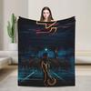 TRON Ares Lightcycle Dillinger Systems Blanket Fleece Printed MCP Movie Multi-function Warm Throw Blankets for Bedspread
