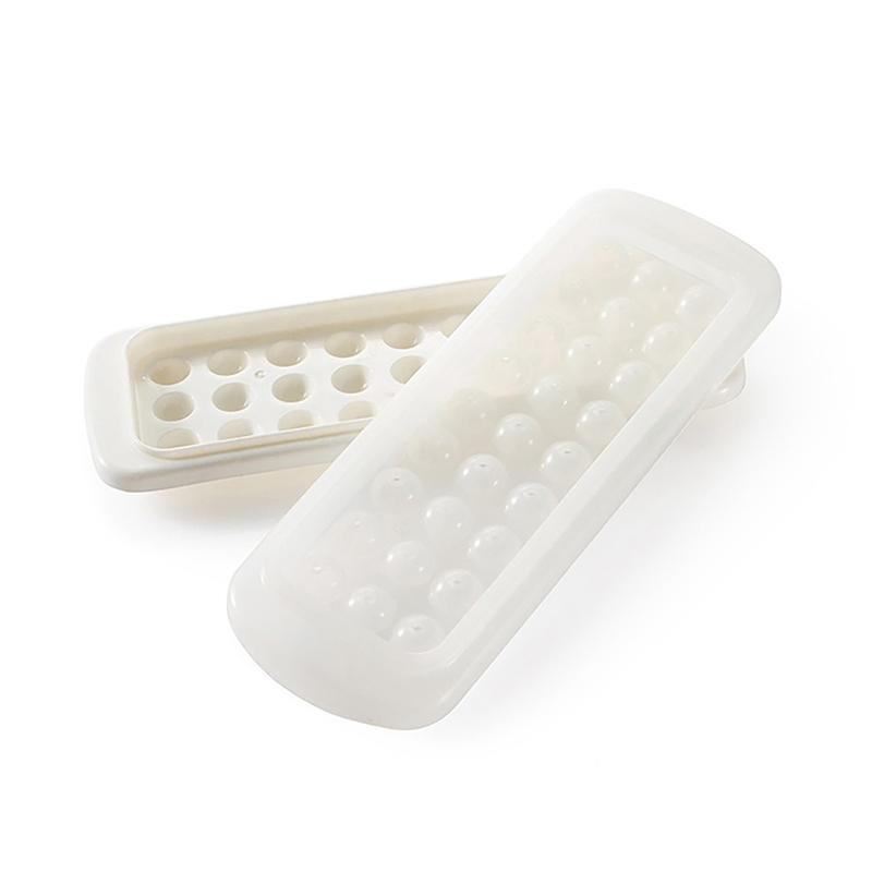 

Форма для льда, коробка для льда, симпатичная круглая форма для кубиков льда, многоразовая пластиковая форма для кубиков льда с крышкой, маленькая сферическая форма для льда, коробка для приготовления льда белый