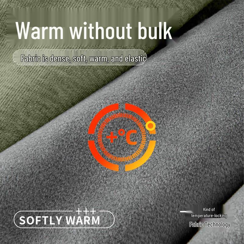 Fingercroxxit Men's Triangle Stitch Fleece-Lined Crew Neck Sweatshirt