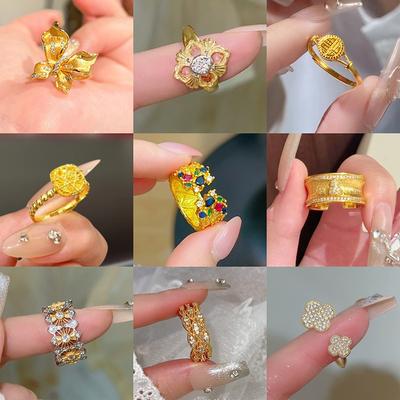 Butterfly Diamond Zir*****pen Ring Light Luxury Cold Wind Personality Index Finger Ring Fashion Internet Celebrity Same Temperament Jewelry
