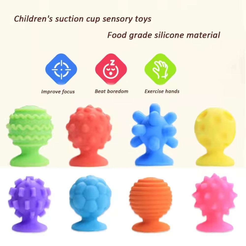 Relaxing Soft Worry Stone Fidget Toy Textured Silicone Suction Cup Toy  Christmas Gift