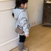 New Mini Children's and Girls' Fashion Accessories Bag Crescent Bag Plaid Leopard Print Crossbody Women's Small Shoulder Bag