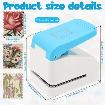 1Pc Postage Stamp Puncher Portable Stamp Hole Punch Tool Multi-purpose Crafting Paper Punch Machine for DIY Craft Scrapbooking