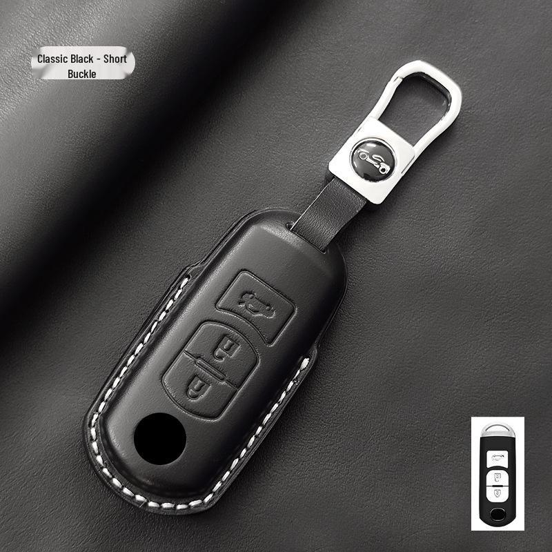 Genuine Leather Key Cover for Mazda CX-4, CX-5, CX-7, Atenza 6, and Angkesaila 3