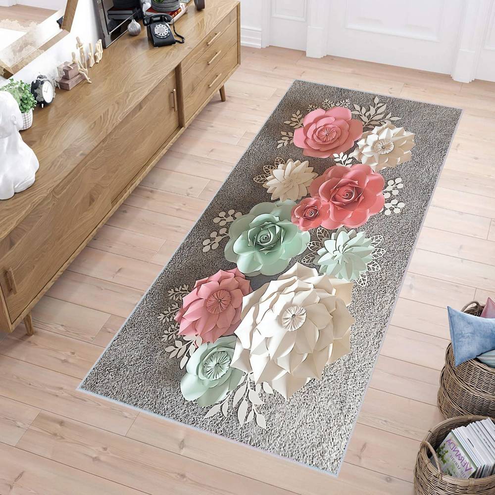 

Моющийся ковер с принтом Rovigo Home RGHM0237 80X150 розовый