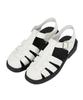 Saintsatin Taver Cowhide Comfort Fisherman Sandals (4Cm) White
