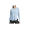 [Perturga] Women's Rash Guard Long Sleeve T-Shirt Top UPF50+ Crew Neck Cooling T-Shirt Breathable Hiking Outdoor All Seasons Yoga Wear Light Blue M