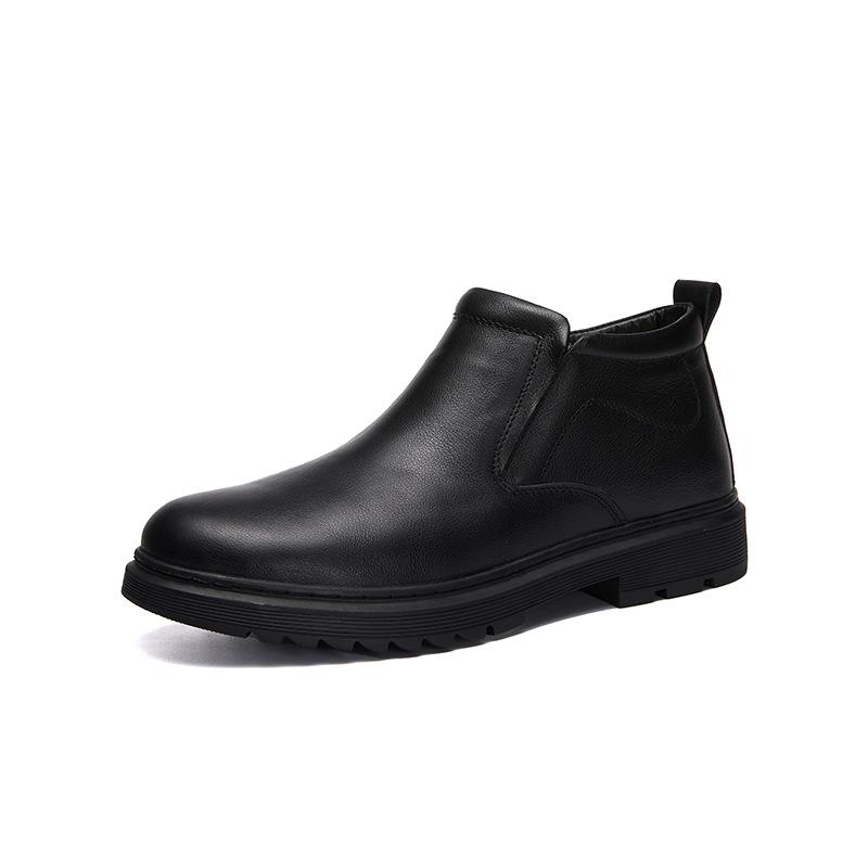 Zima 2024 Pánské boty z pravé kůže: Pohodlná, Hřejivá Vlna, Velké Velikosti 45-46, Ležérní Bavlněné Boty.