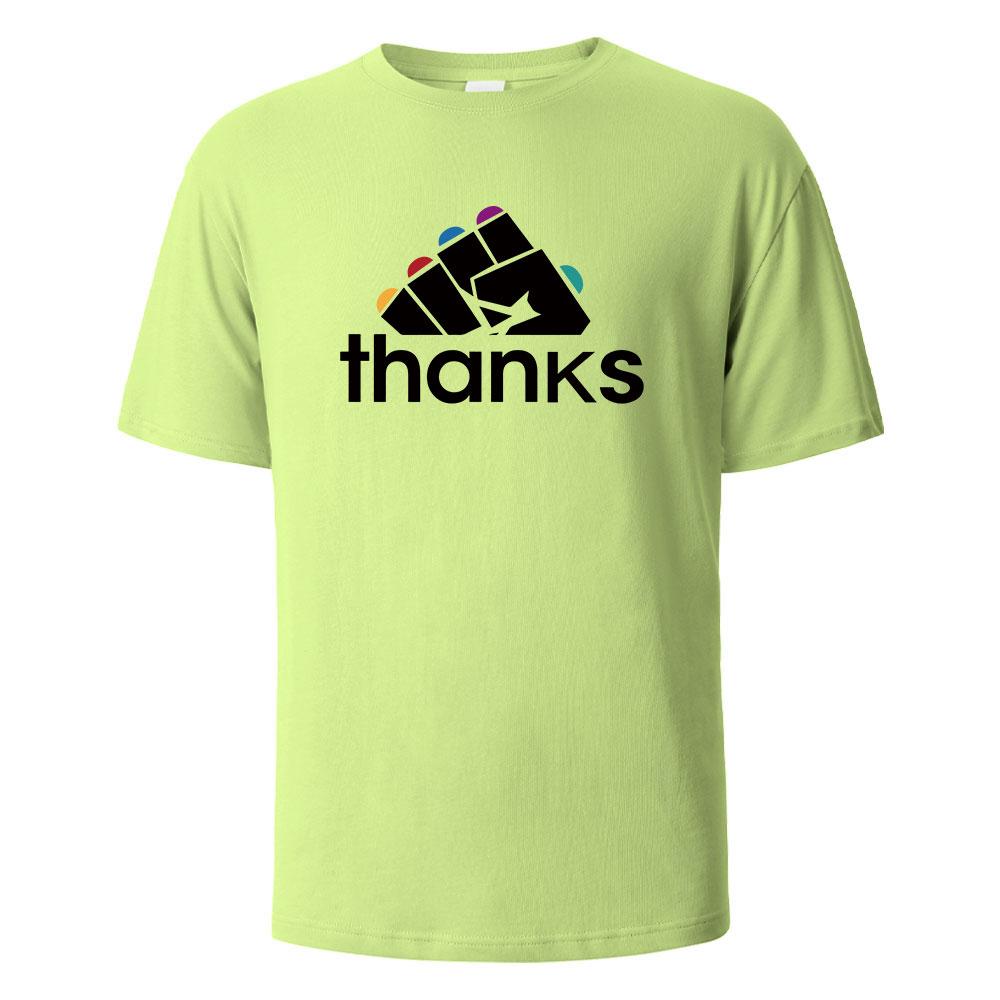 Thanks Funny Graphic Printing TShirts Comfortable Summer Pure Cotton Tops For Men Women My Body My Choice Basic Men Clothing