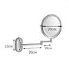LED Bathroom Makeup Mirror 8 Inch Wall Folding Bathroom Mirror Live Adjustable Double Sided Double Sided Magnifying Mirror | Bathroom Mirrors