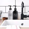 500ml Dish Soap Dispenser Set for Kitchen Sink Hands Soap Dishes Detergent Storage Bottle Refillable Bottles Black/white