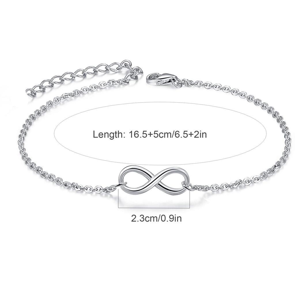 18K Gold Stainless Steel Infinity Symbol Bracelet for Women