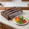 Bamboo Cling Film Cutter Box Wall Mounted Tin Foil Cutter Practical Wrap Dispenser  Restaurants