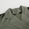 Damen Einfarbig Langarm Schnürjacke Mode Einfarbig Revers Gürtel Kurz Locker Trenchcoat Herbst Täglich High Street Oberbekleidung