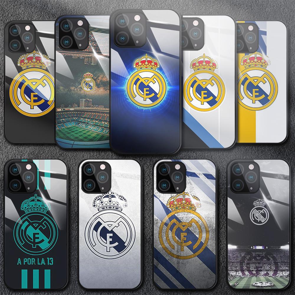 Carcasă Real CF Fotbal Club Pentru iPhone Samsung Galaxy Redmi Note S 17 16 15 14 13 20 24 25 54 Pro Max Ultra Fe Air Sticlă Călită Cover