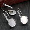 ( Niet Vervagend ) 6mm 8mm 10mm 10 stuks Roestvrij Staal Franse Hendeloorbellen Leeg/Basis, Geschikt voor 6-10mm Glazen Cabochons, Knoppen