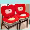 Cute Apple Seat Cushion With Soft Short Plush For Office And Home Comfort Enhancing