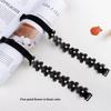 Lace Butterfly Bra Straps 1 Pair Faux Pearl Adjustable Buckle Non-slip for Backless Cocktail Dress Party