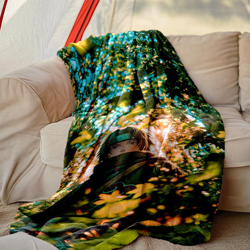 1pc Cozy Print Blanket, naruto Blanket Appropriate for Home Picnic and Travel Adventures