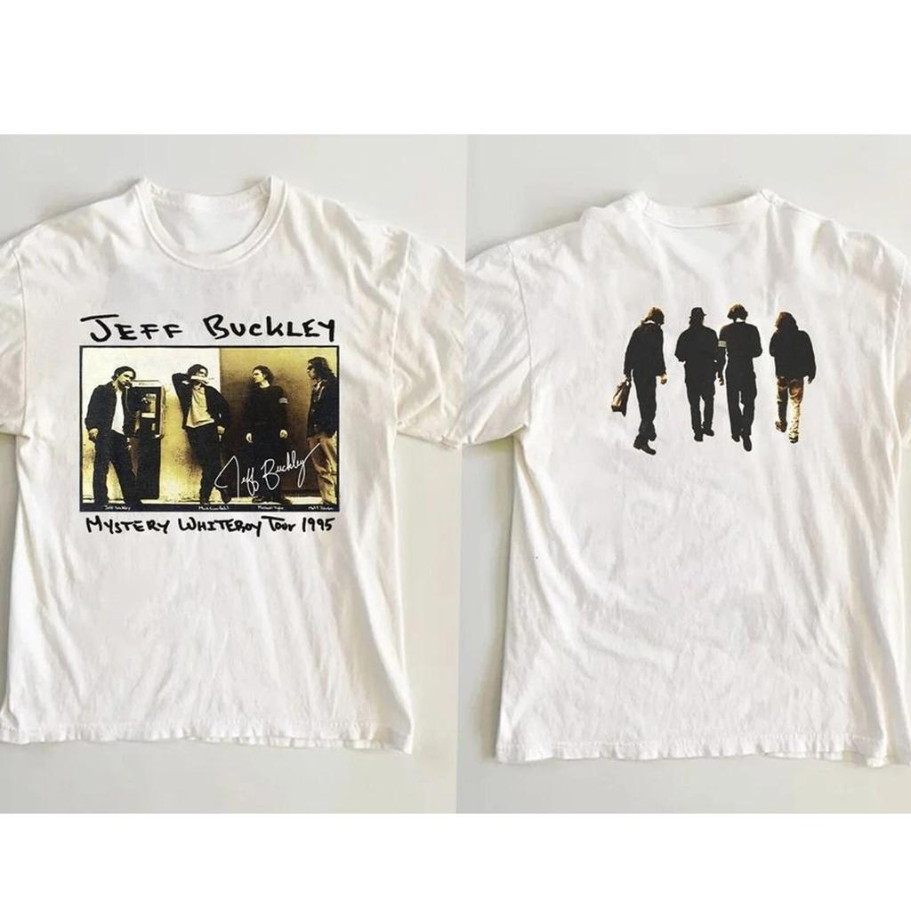 Jeff Buckley Mystery White Boy Tour 1995 Vintage Cover T-Shirt 2 Sided S-4XL   High-quality Cotton Streetwear  Vintage T Shirt