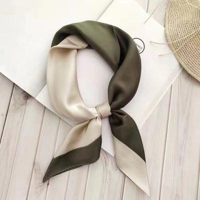 70x70cm Moda Lusso Donna Seta Raso Sciarpa Quadrata Cravatte Fasce Collo Foulard Fascia per Capelli Bandana Foulard