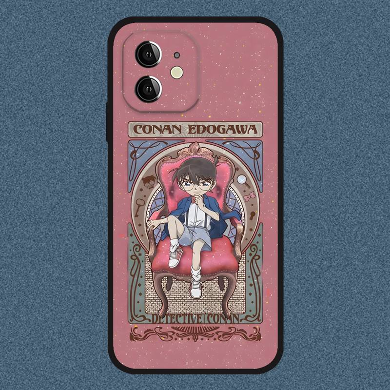 

Чехол для телефона Cartoon Detective Conan для iPhone 13 12 11 Pro Max Mini Xs X Xr 7 8 6 6s Plus Se 2020 черный мягкий силиконовый чехол iphone 13